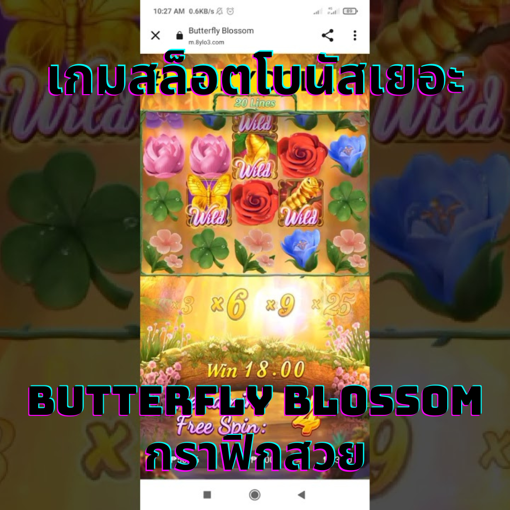 เกมสล็อตโบนัสเยอะ Butterfly Blossom กราฟิกสวย