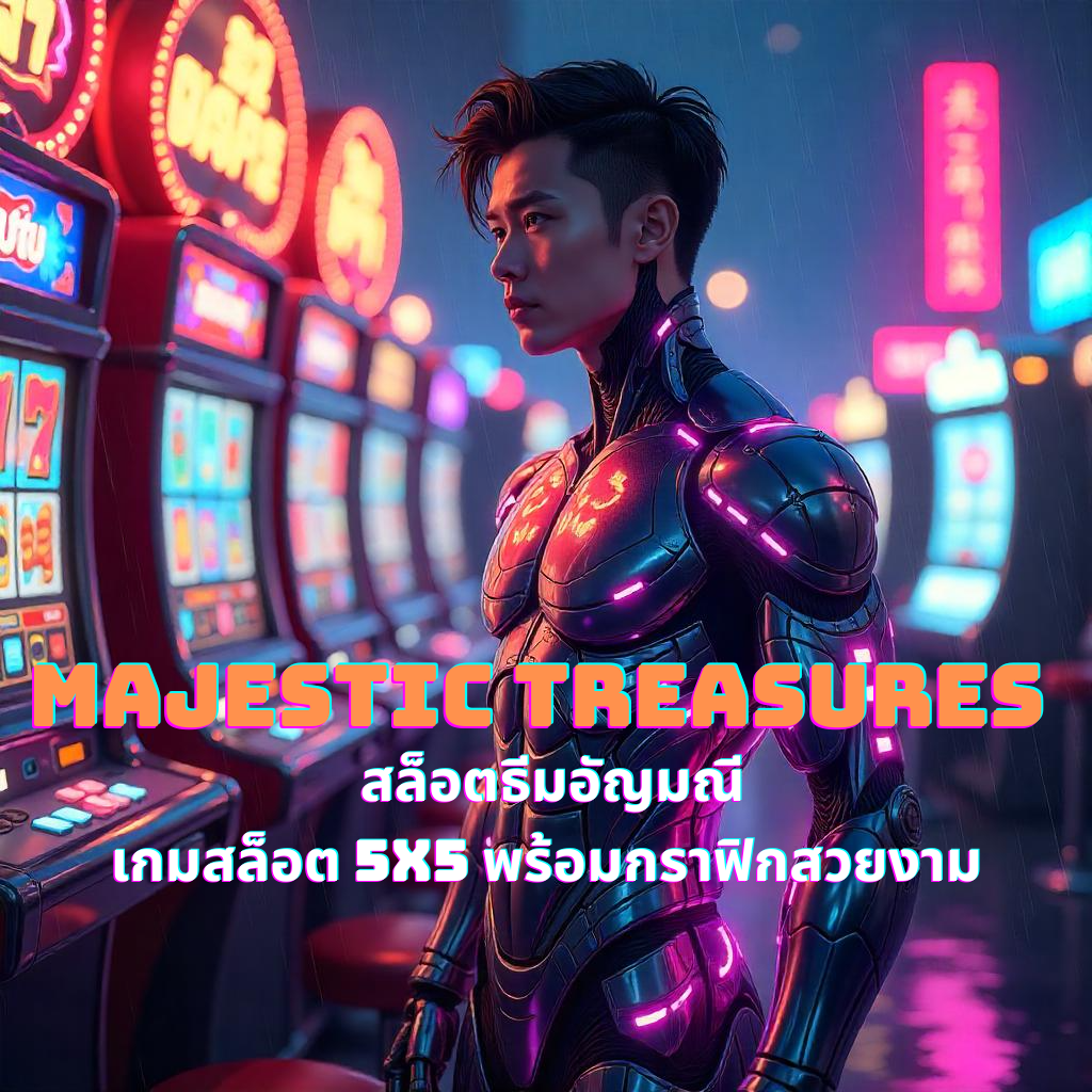 Majestic Treasures สล็อตธีมอัญมณี เกมสล็อต 5x5 พร้อมกราฟิกสวยงาม