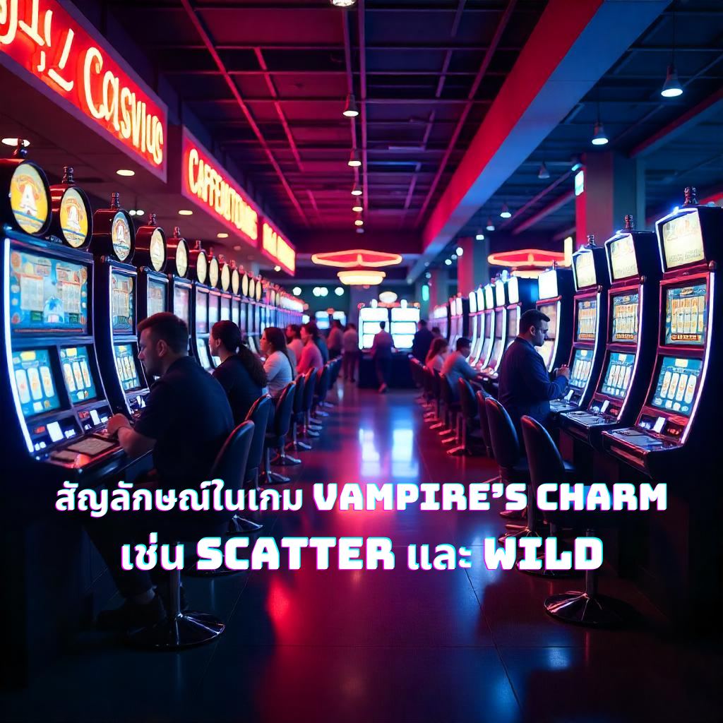 สัญลักษณ์ในเกม Vampire’s Charm เช่น Scatter และ Wild