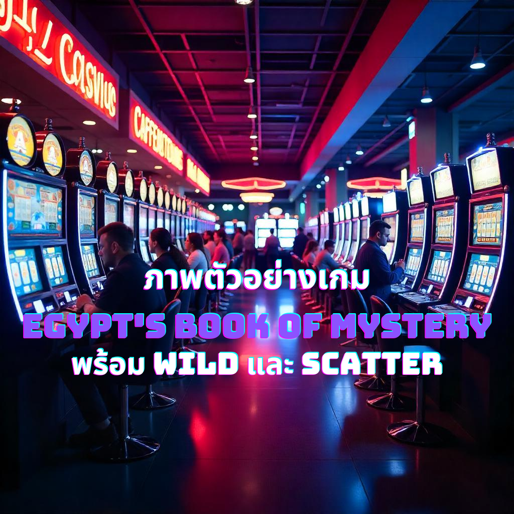 ภาพตัวอย่างเกม Egypt's Book of Mystery พร้อม Wild และ Scatter