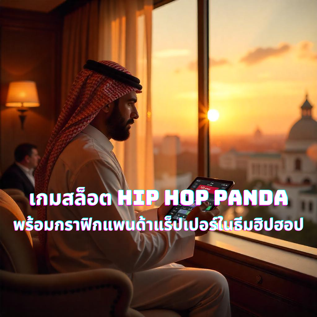 เกมสล็อต Hip Hop Panda พร้อมกราฟิกแพนด้าแร็ปเปอร์ในธีมฮิปฮอป