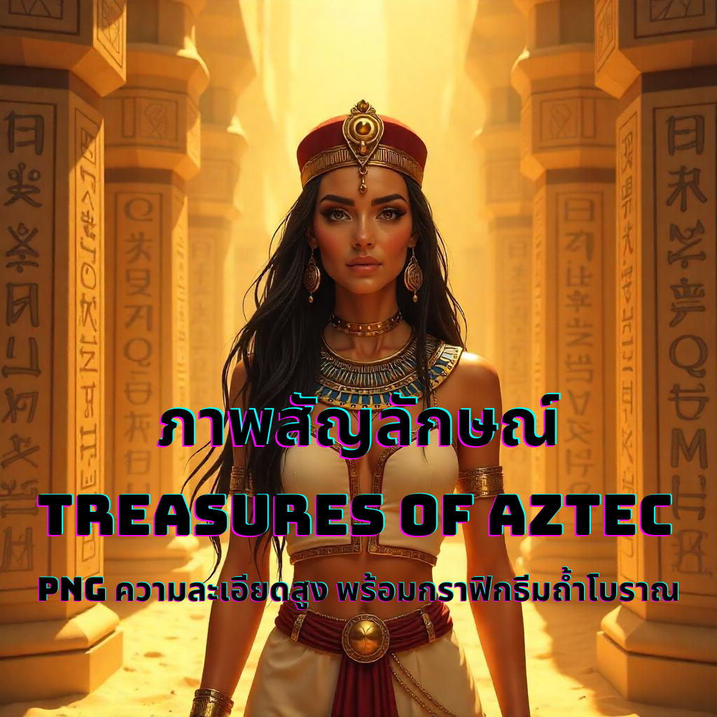ภาพสัญลักษณ์ Treasures of Aztec PNG ความละเอียดสูง พร้อมกราฟิกธีมถ้ำโบราณ