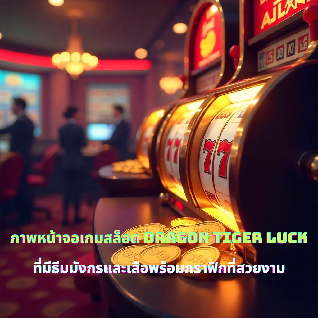ภาพหน้าจอเกมสล็อต Dragon Tiger Luck ที่มีธีมมังกรและเสือพร้อมกราฟิกที่สวยงาม